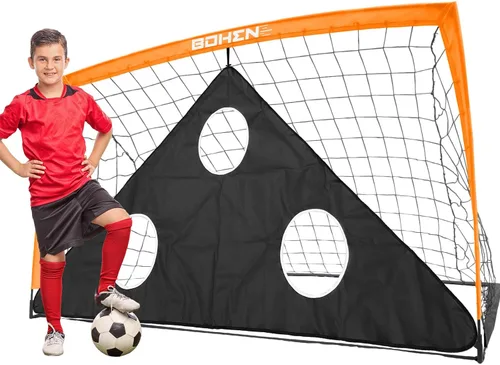Vista 15 de BOHEN 6x4 FT Kids Soccer Goals with Carry Bag, Portable Folding Soccer Net for Backyard Training, Indoor/Outdoor Use for Youth and Adult
