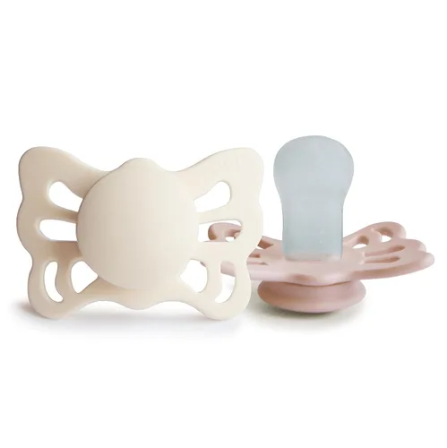 Vista 13 de FRIGG Butterfly Anatomical SilkySoft - Chupete de silicona para bebé, fabricado en Dinamarca, sin BPA (cedro/rosa bebé, 0-6 meses)