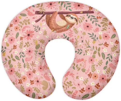 Vista 19 de Funda de almohada de alimentación de ajolote azul, funda de almohada de lactancia materna con margaritas para niñas recién nacidas, funda
