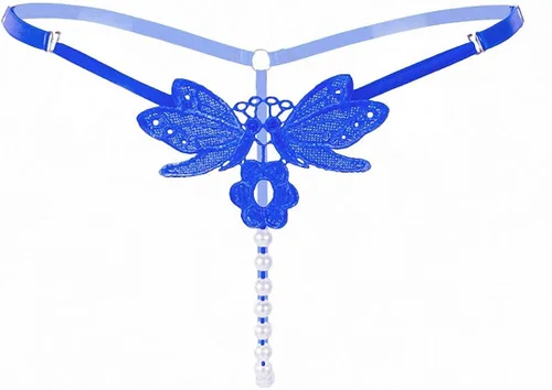 Vista 6 de SAKVILSEC Tanga de cintura baja con bordado de mariposa para mujer
