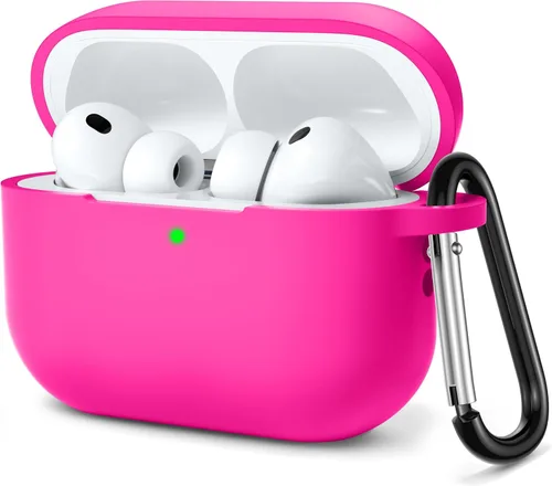 Vista 11 de Lerobo - Funda protectora completa de silicona suave para AirPods Pro 3 Rojo