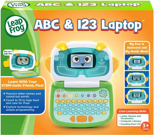 Vista 7 de LeapFrog ABC y 123 Laptop para preescolares de 3 a 7 años, color verde