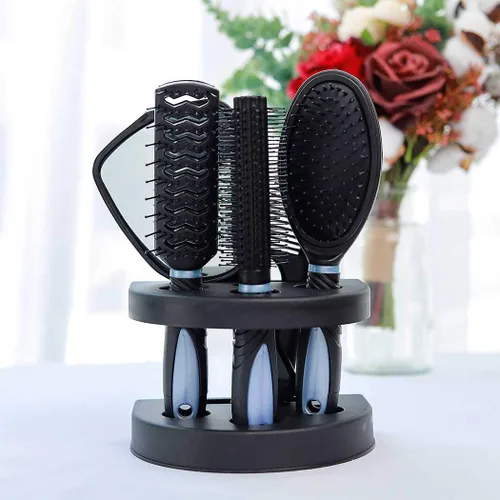 Vista 7 de Zoestar Juego de 5 cepillos y peine para el cabello para mujeres y hombres (A-morado)
