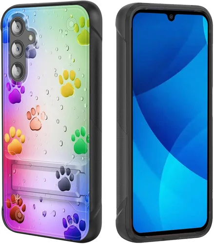 Vista 53 de Funda para Galaxy S25, de doble capa, resistente, a prueba de golpes, con soporte, funda protectora militar a prueba de caídas para Samsung Galaxy