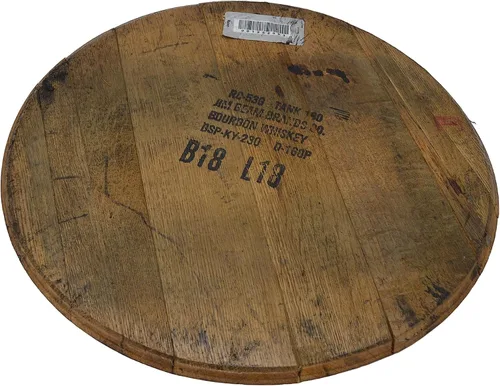 Vista 3 de Kentucky Bourbon - Tapa de barril de whisky - Lazy Susan - Estampado de destilería - Decoración de mesa de cocina Estampado aleatorio