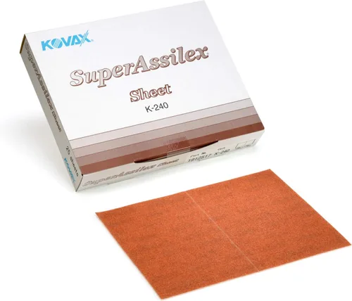 Vista 13 de Super Assilex Hojas de lijado flexibles, Lime K-1000, gancho y bucle, 191-2507, 25 hojas