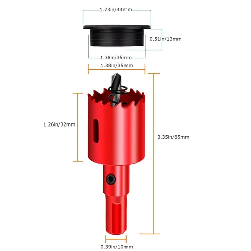 Vista 7 de TuTuYa 10 piezas de pasacables de escritorio, pasacables de escritorio de 1-3/8 pulgadas (35 mm) con sierra de agujero, ideal para cables de mesa