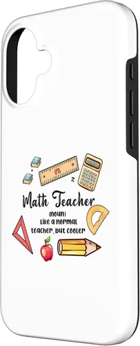 Vista 2 de Funny Math Teacher Humor Algebra Calculus Back to School Case for iPhone 16