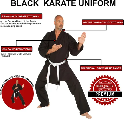 Vista 2 de Ronin Karate Gi - Heavyweight Karate Uniform - Professional Kimono - Advanced 100% Cotton 12oz Martial Arts Kit