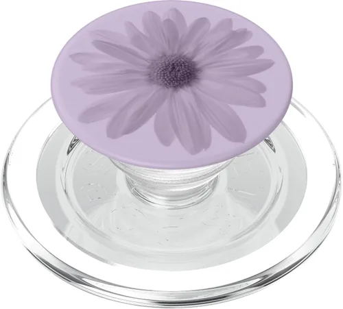 Vista 9 de PopSockets PopGrip estándar de Daisy Light Purple