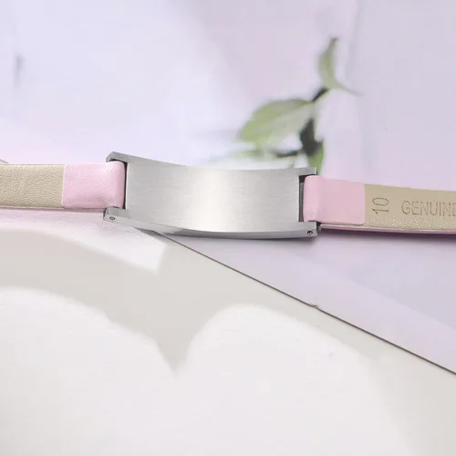Vista 49 de MPRAINBOW Pulsera de alerta médica personalizada para mujer, correa de reloj de cuero genuino, grabado de doble cara, diabetes, epilepsia, joyería