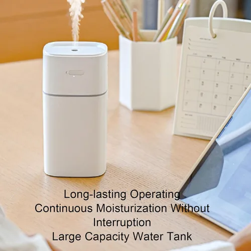 Vista 2 de Diydeg Mini Humidifier, Small Portable Usb Powered Top Fill Humidifiers, Safety Quiet Cool Mist Air Diffuser with 0.35L Tank, Night Light for Car