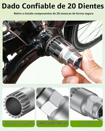 Vista 5 de Pawfly Kit de extractor de manivela de bicicleta, herramienta de extracción de manivela para cónica cuadrada, Shimano Octalink y brazos de manivela