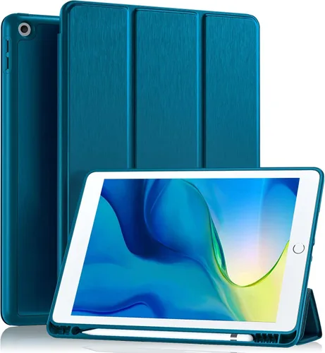 Vista 40 de Akkerds - Funda Compatible con iPad de 10.2 Pulgadas 2021/2020/2019, para iPad de 9ª/8ª/7ª Generación con Soporte para Lápiz, Funda Protectora