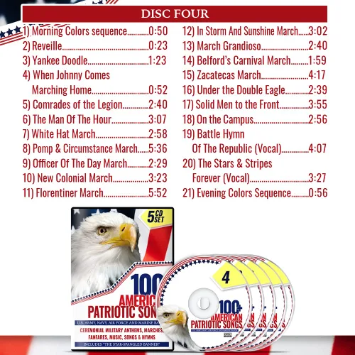 Vista 6 de 100+ American Patriotic Songs - Ceremonial Military Anthems, Marches, Fanfares, Music, Songs & Hymns – U.S. Army, Navy, Air Force and Marine Bands