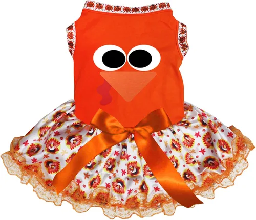 Vista 6 de Petitebella Vestido de cachorro con cara de pavo (marrón/pavo bebé, talla XS)