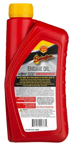 Vista 2 de Schaeffer Manufacturing Co. 9000CK4-012S SynShield OTR Plus Aceite de motor diésel sintético completo 5W-40, botella de 1 cuarto de galón