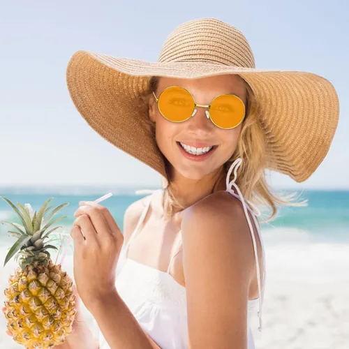 Vista 7 de CHRORINE Gafas de sol hippie de colores surtidos para mujer