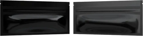 Vista 29 de Bolsas de barrera estilo Mylar – Cremallera con sellado térmico – 100 bolsas (negro brillante/transparente, 0.04 oz - 3 x 4.5 pulgadas)