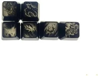 Vista 9 de League of Legends - Teclas personalizadas (Champion Maokai) - Grabado con láser con retrato de cada campeón, pasivo y habilidades. Se adapta a