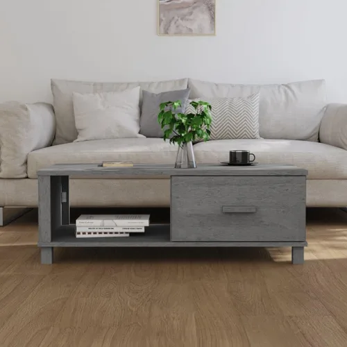 Vista 4 de Coffee Table Living Room furnitureCoffee Table HAMAR Dark Gray 39.4"x21.7"x13.8" Solid Wood PineSuitable for bedrooms, Living Rooms, and Dining Rooms