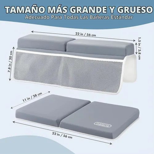 Vista 5 de beiens Juego de rodilleras de baño y coderas - Almohadillas de rodillas de baño gruesas y cómodas de 1.5' para bebé, almohadilla de rodillas suave