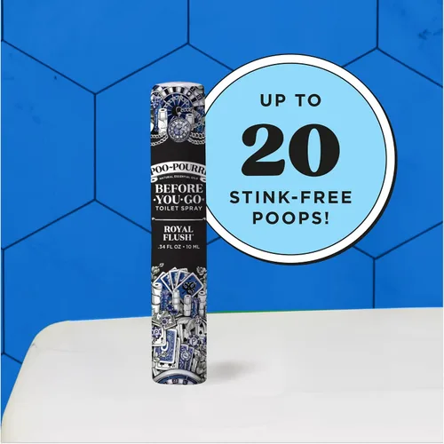 Vista 8 de Poo-Pourri Before-You-Go - Aerosol para inodoro, color Royal Flush, tamaño de viaje, 0.3 onzas líquidas, eucalipto y menta verde