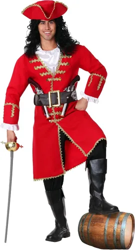 Vista 2 de Disfraz de pirata de Capitán Blackheart para hombre