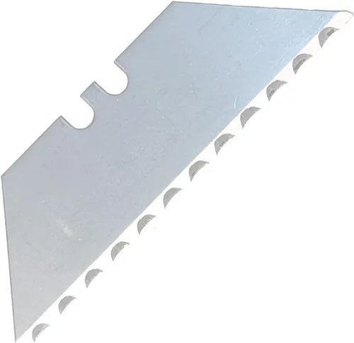 Vista 6 de Cuchillas dentadas para cuchillo utilitario – Paquete de diez maquinillas de afeitar de sierra SK5 de alta resistencia para reemplazo de cortador