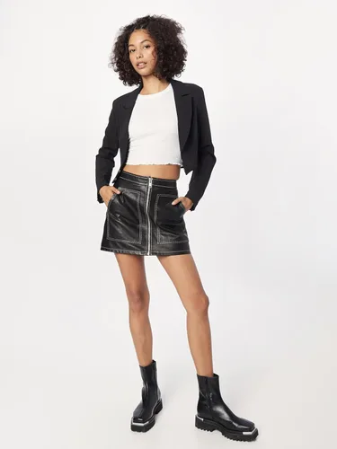 Vista 4 de GUESS Top ahumado de manga corta con cuello redondo para mujer