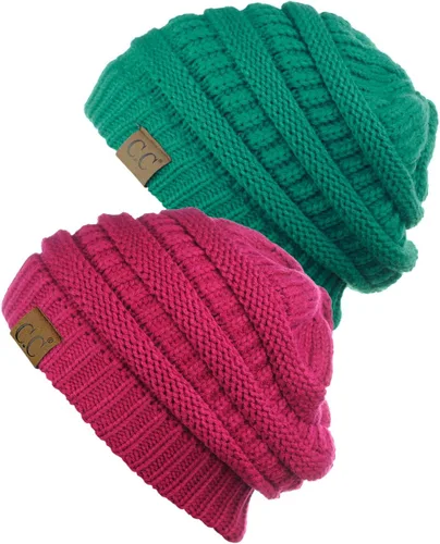 Vista 64 de Gorro a la moda de tejido suave abultado, cálido y elástico de C.C