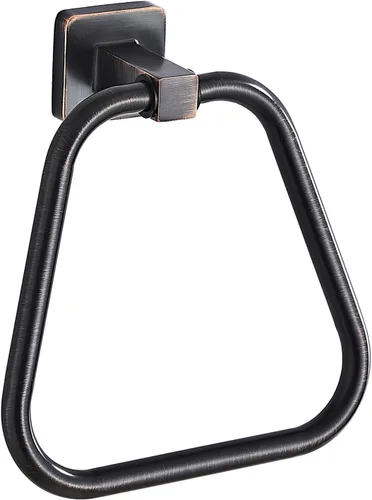 Vista 15 de Anillo de toalla de oro claro cepillado para baño, soporte de toalla de baño de cocina, colgadores de montaje en pared, acero inoxidable resistente
