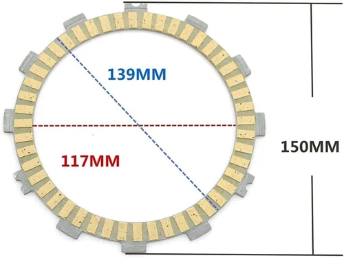 Vista 5 de Disco de fricción de placa de embrague de motocicleta para Suzuki SV400 DL650 DL650A DL650XT SFV650 SFV650A SV650 SV650A SV650SA SV650S V-Strom