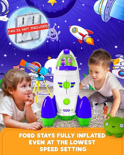 Vista 3 de Tienda de campaña de aire para niños con puerta, carpas para niños pequeños de interior 77 x 50 in - AstroDome Inflates in 30 Sec, Breathable