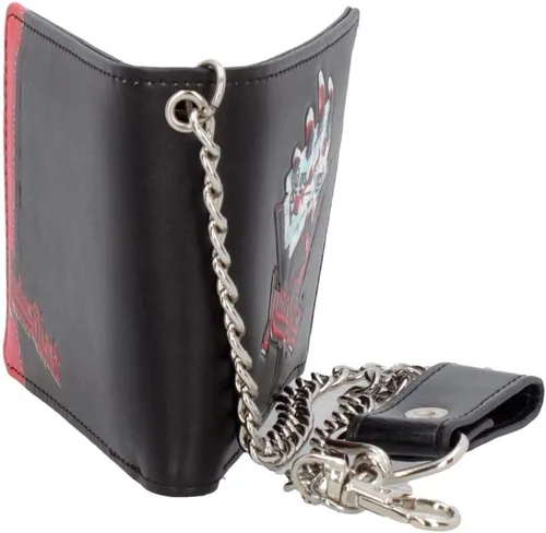 Vista 4 de Nemesis Now Judas Priest - Cartera de acero británica PU color negro 43in