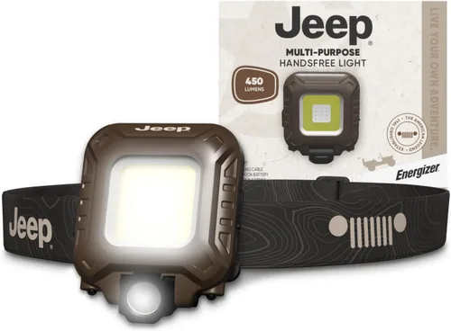 Vista 12 de Linterna frontal Energizer Jeep HM-2000 recargable, lámpara de cabeza con fuente de alimentación híbrida, resistente al agua IPX4, linterna frontal