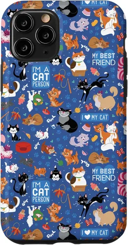 Vista 29 de Disney Carcasa para iPhone 17, diseño de gatos I Love My Cat