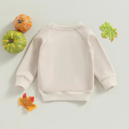 Vista 6 de Ayalinggo Sudadera de cuello redondo para bebé, niña, niño, Halloween, sudadera con cuello redondo y sin botones, ropa de otoño