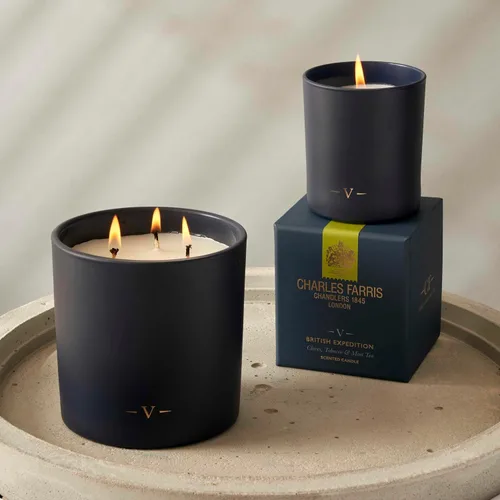 Vista 6 de Charles Farris Vela perfumada de lujo – 1 mecha, vertida a mano, larga duración, combustión limpia, 7.5 onzas, quema hasta 50 horas, fabricada