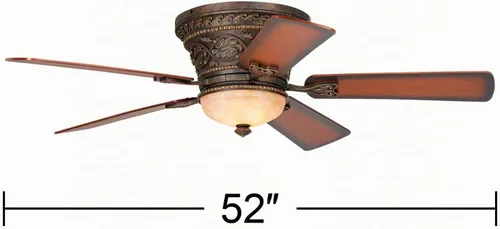 Vista 4 de Ventilador de techo interior de 52 "ancestría bronce Hugger de 5 aspas