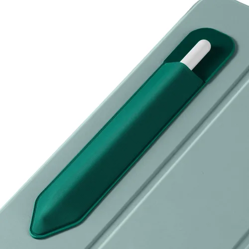Vista 9 de DTTO Estuche para Apple Pencil Pro, Apple Pencil de 1ª/2ª generación y (USB-C), funda de piel sintética con banda elástica desmontable que se fija