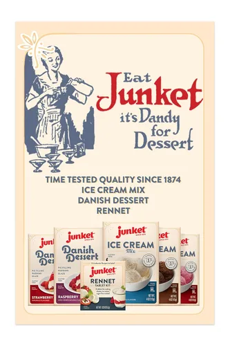 Vista 9 de Junket Mezcla de helado de vainilla: hace 6 cuartos de helado casero antiguo para hacer helados o revolver a mano, solo tienes que añadir leche