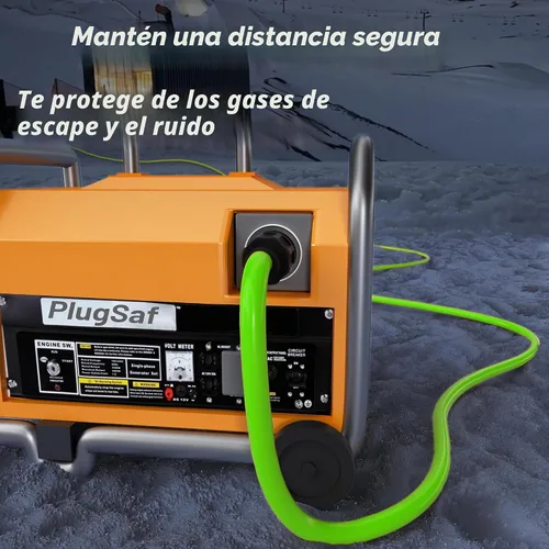 Vista 7 de PlugSaf - Cable generador de 10 pies y 30 amperios, 4 clavijas Verde