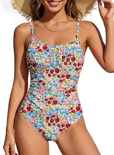 Vista 9 de American Trends Traje de baño de una pieza para mujer con control de Negro