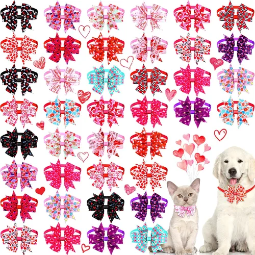 Vista 10 de Maitys 40 lazos y collares ajustables para perros de Halloween As the Pictures Show