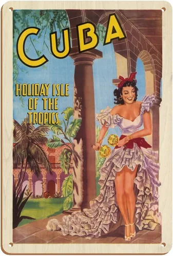 Vista 5 de Pacifica Island Art Cuba – Isla de los Trópicos – Bailarina cubana con Maracas – Póster de viaje vintage 1949-8 x 12 pulgadas