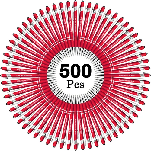 Vista 9 de Hasta 500 bolígrafos personalizados a granel con logotipo de mensaje de nombre comercial, bolígrafos grabados personalizados con lápiz óptico