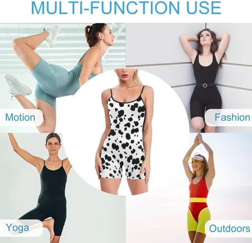 Vista 4 de Mono de una pieza con estampado de dálmata para mujer, para yoga, entrenamiento