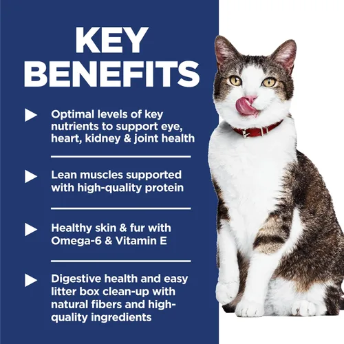 Vista 4 de Hill’s Science Diet Alimento seco para gatos de interior., Adultos 11+