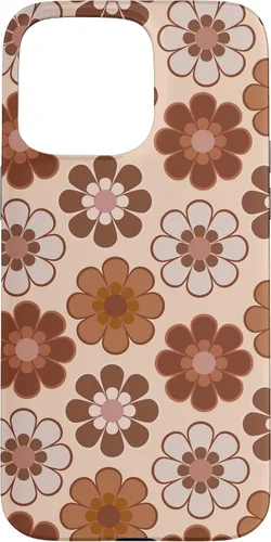 Vista 31 de 70s Retro Floral Pattern in Brown, Tan and Camel Case for iPhone 17